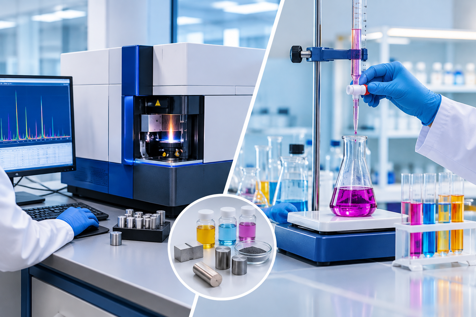 Chemical analysis laboratory - spectrometry and wet analysis