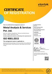 ISO 9001:2015 Certificate thumbnail